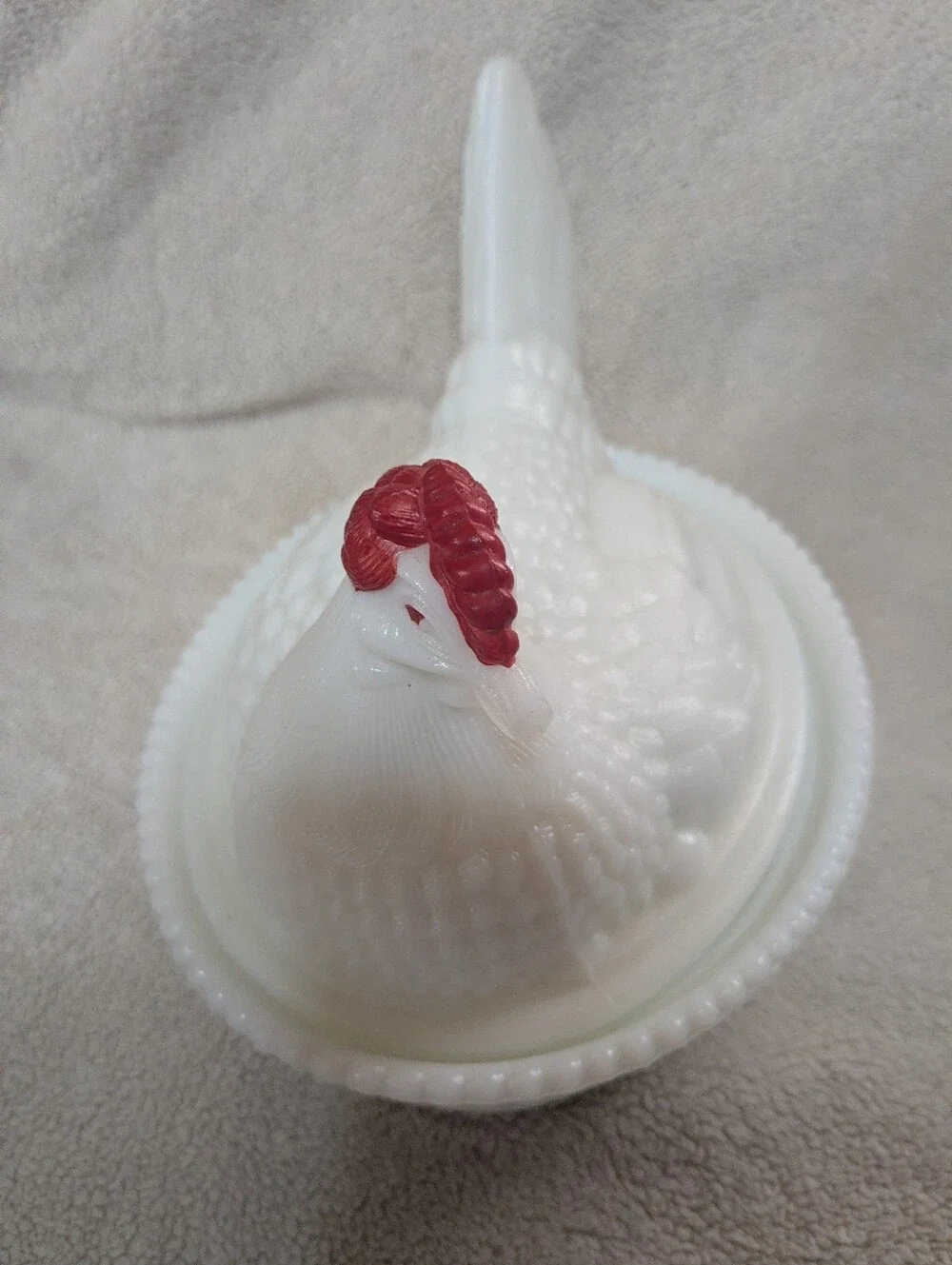 Westmoreland Vintage Chicken/Hen White Milk Glass Serving Dishes